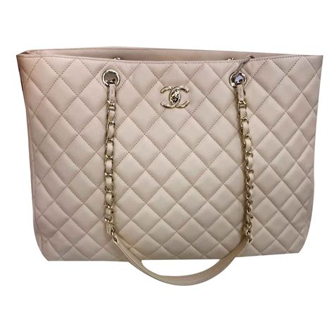 chanel shopper bag beige